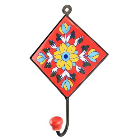 Yellow Flower Cetamic Tile Hook Online